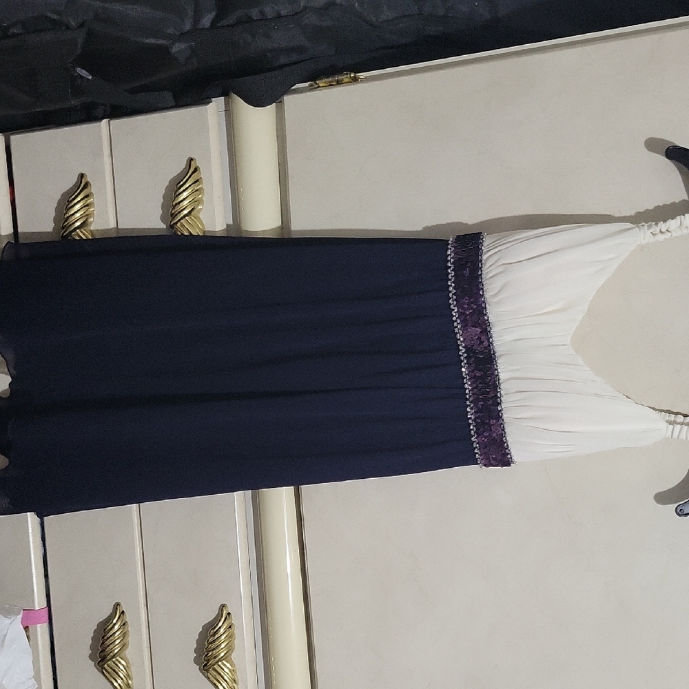 Sweet Storm Navy and White Mini Dress